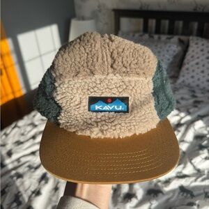 Kavu Furry Ball Cap with Black and Cream